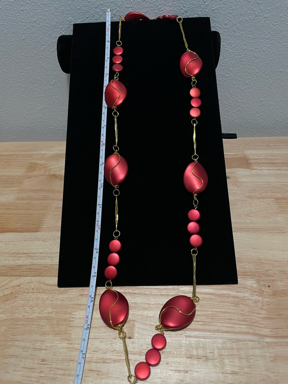 ❤️🔥3/$27❤️🔥Necklace - Long - Red/Gold